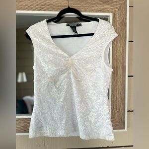 Rampage Ivory Floral Lace Blouse